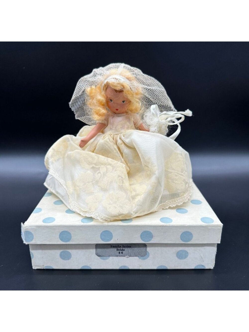 Vintage Nancy Ann Doll 86 Bride Family Series Porcelain Bisque Hand Painted